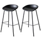 Industrial Indoor Barstool Iron Distressed Quilted Tall Stool with Leather Seat Textured Black 2 Piece Set Clearhalo 'Bar Furniture' 'Bar Stools' 'bar_stools' 'furn' 'furn_bar_stools' 'furniture_bar_stools' 'Kitchen & Dining Furniture' 'kitchen&dining_furn' 'kitchen' 'kitchen_furn' Furniture' 4392031