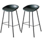 Industrial Indoor Barstool Iron Distressed Quilted Tall Stool with Leather Seat Blackish Green 2 Piece Set Clearhalo 'Bar Furniture' 'Bar Stools' 'bar_stools' 'furn' 'furn_bar_stools' 'furniture_bar_stools' 'Kitchen & Dining Furniture' 'kitchen&dining_furn' 'kitchen' 'kitchen_furn' Furniture' 4392046