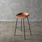 Industrial Indoor Barstool Iron Distressed Quilted Tall Stool with Leather Seat Brown 1 Piece Clearhalo 'Bar Furniture' 'Bar Stools' 'bar_stools' 'furn' 'furn_bar_stools' 'furniture_bar_stools' 'Kitchen & Dining Furniture' 'kitchen&dining_furn' 'kitchen' 'kitchen_furn' Furniture' 4392048