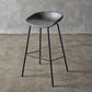Industrial Indoor Barstool Iron Distressed Quilted Tall Stool with Leather Seat Dark Gray 1 Piece Clearhalo 'Bar Furniture' 'Bar Stools' 'bar_stools' 'furn' 'furn_bar_stools' 'furniture_bar_stools' 'Kitchen & Dining Furniture' 'kitchen&dining_furn' 'kitchen' 'kitchen_furn' Furniture' 4392051