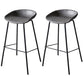 Industrial Indoor Barstool Iron Distressed Quilted Tall Stool with Leather Seat Dark Gray 2 Piece Set Clearhalo 'Bar Furniture' 'Bar Stools' 'bar_stools' 'furn' 'furn_bar_stools' 'furniture_bar_stools' 'Kitchen & Dining Furniture' 'kitchen&dining_furn' 'kitchen' 'kitchen_furn' Furniture' 4392052