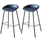 Industrial Indoor Barstool Iron Distressed Quilted Tall Stool with Leather Seat Denim Blue 2 Piece Set Clearhalo 'Bar Furniture' 'Bar Stools' 'bar_stools' 'furn' 'furn_bar_stools' 'furniture_bar_stools' 'Kitchen & Dining Furniture' 'kitchen&dining_furn' 'kitchen' 'kitchen_furn' Furniture' 4392055