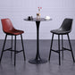 Distressed Leather Low Back Barstool Industrial Indoor Tall Stool with Bucket Seat Clearhalo 'Bar Furniture' 'Bar Stools' 'bar_stools' 'furn' 'furn_bar_stools' 'furniture_bar_stools' 'Kitchen & Dining Furniture' 'kitchen&dining_furn' 'kitchen' 'kitchen_furn' Furniture' 4392102