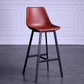 Distressed Leather Low Back Barstool Industrial Indoor Tall Stool with Bucket Seat Burgundy 1 Piece Bar Stool(30"H) Clearhalo 'Bar Furniture' 'Bar Stools' 'bar_stools' 'furn' 'furn_bar_stools' 'furniture_bar_stools' 'Kitchen & Dining Furniture' 'kitchen&dining_furn' 'kitchen' 'kitchen_furn' Furniture' 4392127