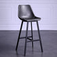 Distressed Leather Low Back Barstool Industrial Indoor Tall Stool with Bucket Seat Dark Gray-Black 1 Piece Counter Stool(26"H) Clearhalo 'Bar Furniture' 'Bar Stools' 'bar_stools' 'furn' 'furn_bar_stools' 'furniture_bar_stools' 'Kitchen & Dining Furniture' 'kitchen&dining_furn' 'kitchen' 'kitchen_furn' Furniture' 4392151