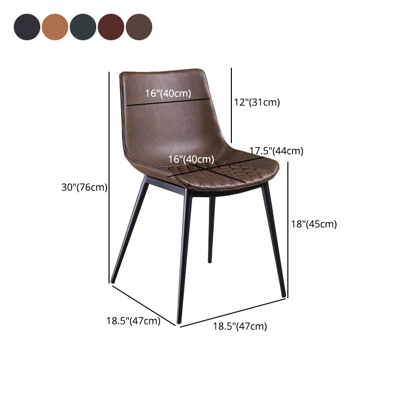 Distressed Leather Low Back Barstool Industrial Indoor Tall Stool with Bucket Seat Clearhalo 'Bar Furniture' 'Bar Stools' 'bar_stools' 'furn' 'furn_bar_stools' 'furniture_bar_stools' 'Kitchen & Dining Furniture' 'kitchen&dining_furn' 'kitchen' 'kitchen_furn' Furniture' 4392156