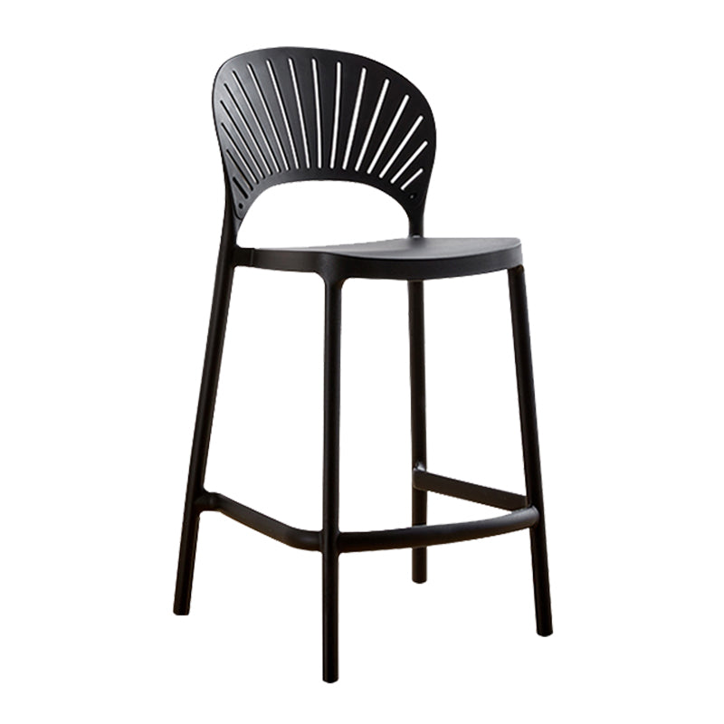 Nordic Plastic Simple Stackable Barstool Indoor Tall Stool with Saddle Seat Clearhalo 'Bar Furniture' 'Bar Stools' 'bar_stools' 'furn' 'furn_bar_stools' 'furniture_bar_stools' 'Kitchen & Dining Furniture' 'kitchen&dining_furn' 'kitchen' 'kitchen_furn' Furniture' 4392167