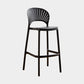 Nordic Plastic Simple Stackable Barstool Indoor Tall Stool with Saddle Seat Black 1 Piece Bar Stool(30"H) Clearhalo 'Bar Furniture' 'Bar Stools' 'bar_stools' 'furn' 'furn_bar_stools' 'furniture_bar_stools' 'Kitchen & Dining Furniture' 'kitchen&dining_furn' 'kitchen' 'kitchen_furn' Furniture' 4392179