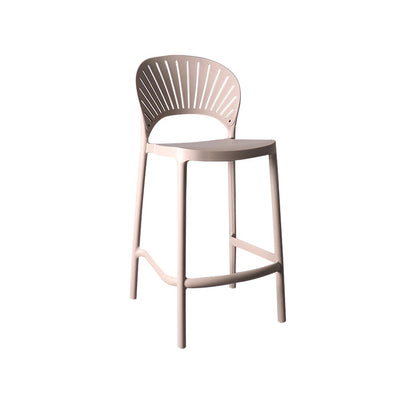 Nordic Plastic Simple Stackable Barstool Indoor Tall Stool with Saddle Seat Pink 1 Piece Counter Stool (24"H) Clearhalo 'Bar Furniture' 'Bar Stools' 'bar_stools' 'furn' 'furn_bar_stools' 'furniture_bar_stools' 'Kitchen & Dining Furniture' 'kitchen&dining_furn' 'kitchen' 'kitchen_furn' Furniture' 4392185