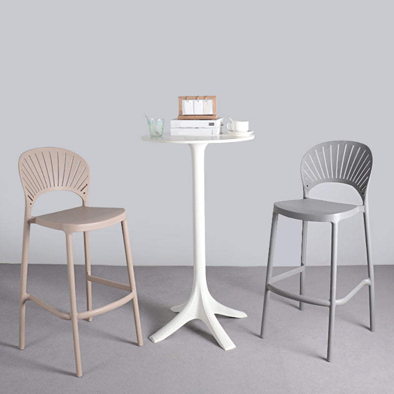 Nordic Plastic Simple Stackable Barstool Indoor Tall Stool with Saddle Seat Clearhalo 'Bar Furniture' 'Bar Stools' 'bar_stools' 'furn' 'furn_bar_stools' 'furniture_bar_stools' 'Kitchen & Dining Furniture' 'kitchen&dining_furn' 'kitchen' 'kitchen_furn' Furniture' 4392186