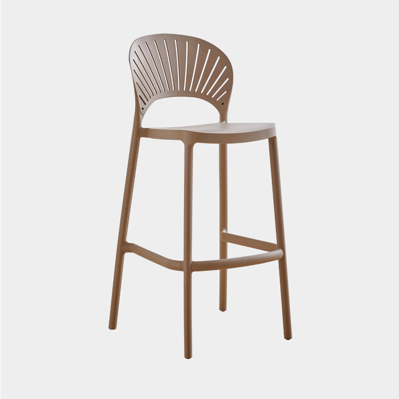 Nordic Plastic Simple Stackable Barstool Indoor Tall Stool with Saddle Seat Pink 1 Piece Counter Stool(26"H) Clearhalo 'Bar Furniture' 'Bar Stools' 'bar_stools' 'furn' 'furn_bar_stools' 'furniture_bar_stools' 'Kitchen & Dining Furniture' 'kitchen&dining_furn' 'kitchen' 'kitchen_furn' Furniture' 4392190