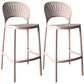 Nordic Plastic Simple Stackable Barstool Indoor Tall Stool with Saddle Seat Pink 2 Piece Set Bar Stool (28" H) Clearhalo 'Bar Furniture' 'Bar Stools' 'bar_stools' 'furn' 'furn_bar_stools' 'furniture_bar_stools' 'Kitchen & Dining Furniture' 'kitchen&dining_furn' 'kitchen' 'kitchen_furn' Furniture' 4392194