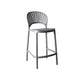 Nordic Plastic Simple Stackable Barstool Indoor Tall Stool with Saddle Seat Grey 1 Piece Counter Stool (24"H) Clearhalo 'Bar Furniture' 'Bar Stools' 'bar_stools' 'furn' 'furn_bar_stools' 'furniture_bar_stools' 'Kitchen & Dining Furniture' 'kitchen&dining_furn' 'kitchen' 'kitchen_furn' Furniture' 4392199