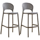 Nordic Plastic Simple Stackable Barstool Indoor Tall Stool with Saddle Seat Grey 2 Piece Set Counter Stool(26"H) Clearhalo 'Bar Furniture' 'Bar Stools' 'bar_stools' 'furn' 'furn_bar_stools' 'furniture_bar_stools' 'Kitchen & Dining Furniture' 'kitchen&dining_furn' 'kitchen' 'kitchen_furn' Furniture' 4392203