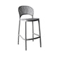 Nordic Plastic Simple Stackable Barstool Indoor Tall Stool with Saddle Seat Grey 1 Piece Bar Stool (28" H) Clearhalo 'Bar Furniture' 'Bar Stools' 'bar_stools' 'furn' 'furn_bar_stools' 'furniture_bar_stools' 'Kitchen & Dining Furniture' 'kitchen&dining_furn' 'kitchen' 'kitchen_furn' Furniture' 4392205