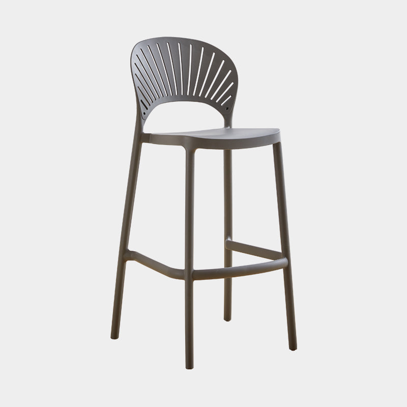 Nordic Plastic Simple Stackable Barstool Indoor Tall Stool with Saddle Seat Grey 1 Piece Bar Stool(30"H) Clearhalo 'Bar Furniture' 'Bar Stools' 'bar_stools' 'furn' 'furn_bar_stools' 'furniture_bar_stools' 'Kitchen & Dining Furniture' 'kitchen&dining_furn' 'kitchen' 'kitchen_furn' Furniture' 4392208