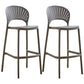 Nordic Plastic Simple Stackable Barstool Indoor Tall Stool with Saddle Seat Grey 2 Piece Set Bar Stool(30"H) Clearhalo 'Bar Furniture' 'Bar Stools' 'bar_stools' 'furn' 'furn_bar_stools' 'furniture_bar_stools' 'Kitchen & Dining Furniture' 'kitchen&dining_furn' 'kitchen' 'kitchen_furn' Furniture' 4392209