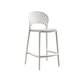 Nordic Plastic Simple Stackable Barstool Indoor Tall Stool with Saddle Seat White 1 Piece Counter Stool (24"H) Clearhalo 'Bar Furniture' 'Bar Stools' 'bar_stools' 'furn' 'furn_bar_stools' 'furniture_bar_stools' 'Kitchen & Dining Furniture' 'kitchen&dining_furn' 'kitchen' 'kitchen_furn' Furniture' 4392211