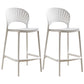 Nordic Plastic Simple Stackable Barstool Indoor Tall Stool with Saddle Seat White 2 Piece Set Counter Stool (24"H) Clearhalo 'Bar Furniture' 'Bar Stools' 'bar_stools' 'furn' 'furn_bar_stools' 'furniture_bar_stools' 'Kitchen & Dining Furniture' 'kitchen&dining_furn' 'kitchen' 'kitchen_furn' Furniture' 4392212