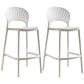 Nordic Plastic Simple Stackable Barstool Indoor Tall Stool with Saddle Seat White 2 Piece Set Bar Stool (28" H) Clearhalo 'Bar Furniture' 'Bar Stools' 'bar_stools' 'furn' 'furn_bar_stools' 'furniture_bar_stools' 'Kitchen & Dining Furniture' 'kitchen&dining_furn' 'kitchen' 'kitchen_furn' Furniture' 4392218