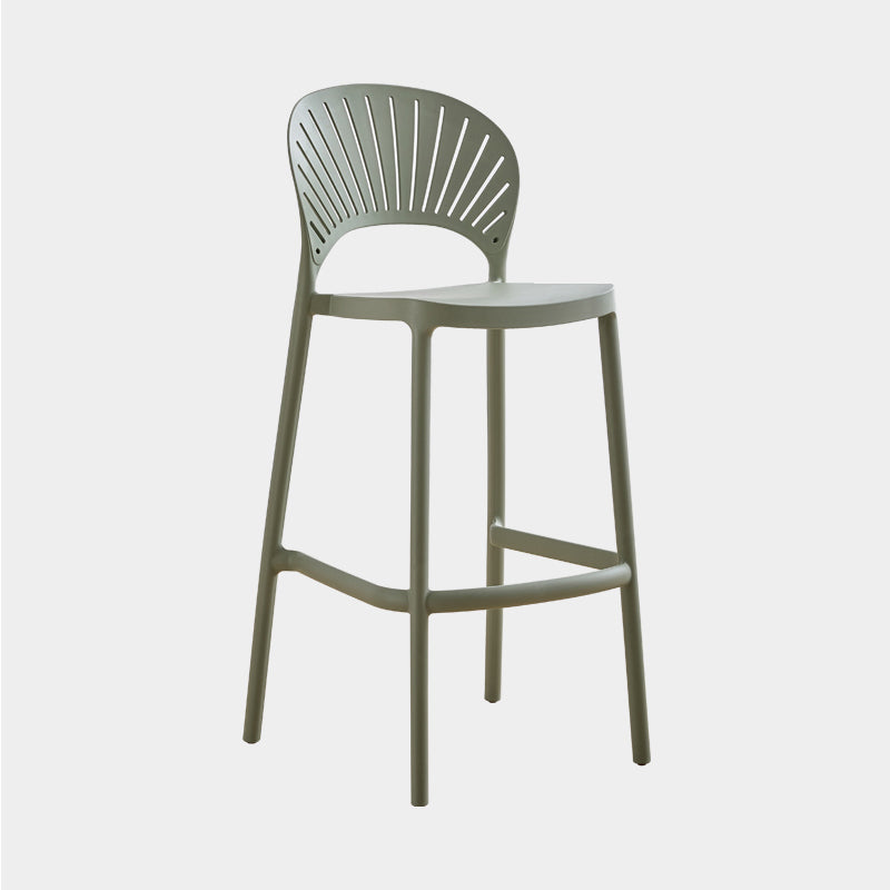Nordic Plastic Simple Stackable Barstool Indoor Tall Stool with Saddle Seat Green 1 Piece Counter Stool(26"H) Clearhalo 'Bar Furniture' 'Bar Stools' 'bar_stools' 'furn' 'furn_bar_stools' 'furniture_bar_stools' 'Kitchen & Dining Furniture' 'kitchen&dining_furn' 'kitchen' 'kitchen_furn' Furniture' 4392226