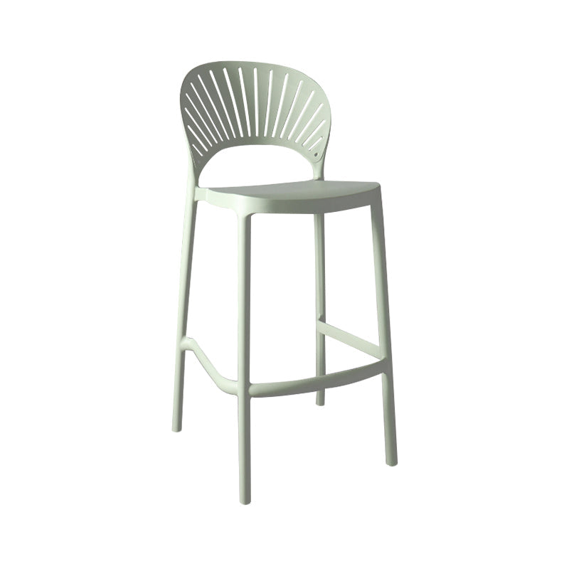 Nordic Plastic Simple Stackable Barstool Indoor Tall Stool with Saddle Seat Green 1 Piece Bar Stool (28" H) Clearhalo 'Bar Furniture' 'Bar Stools' 'bar_stools' 'furn' 'furn_bar_stools' 'furniture_bar_stools' 'Kitchen & Dining Furniture' 'kitchen&dining_furn' 'kitchen' 'kitchen_furn' Furniture' 4392229
