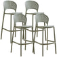 Nordic Plastic Simple Stackable Barstool Indoor Tall Stool with Saddle Seat Green 4 Piece Set Bar Stool(30"H) Clearhalo 'Bar Furniture' 'Bar Stools' 'bar_stools' 'furn' 'furn_bar_stools' 'furniture_bar_stools' 'Kitchen & Dining Furniture' 'kitchen&dining_furn' 'kitchen' 'kitchen_furn' Furniture' 4392231