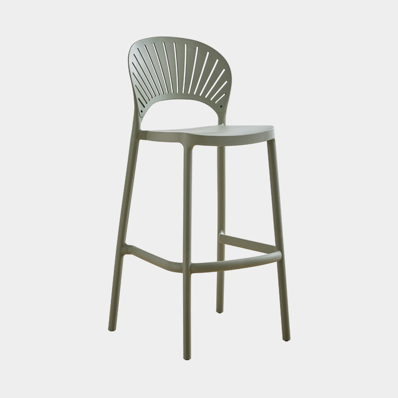 Nordic Plastic Simple Stackable Barstool Indoor Tall Stool with Saddle Seat Green 1 Piece Bar Stool(30"H) Clearhalo 'Bar Furniture' 'Bar Stools' 'bar_stools' 'furn' 'furn_bar_stools' 'furniture_bar_stools' 'Kitchen & Dining Furniture' 'kitchen&dining_furn' 'kitchen' 'kitchen_furn' Furniture' 4392232