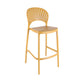 Nordic Plastic Simple Stackable Barstool Indoor Tall Stool with Saddle Seat Yellow 1 Piece Bar Stool (28" H) Clearhalo 'Bar Furniture' 'Bar Stools' 'bar_stools' 'furn' 'furn_bar_stools' 'furniture_bar_stools' 'Kitchen & Dining Furniture' 'kitchen&dining_furn' 'kitchen' 'kitchen_furn' Furniture' 4392241