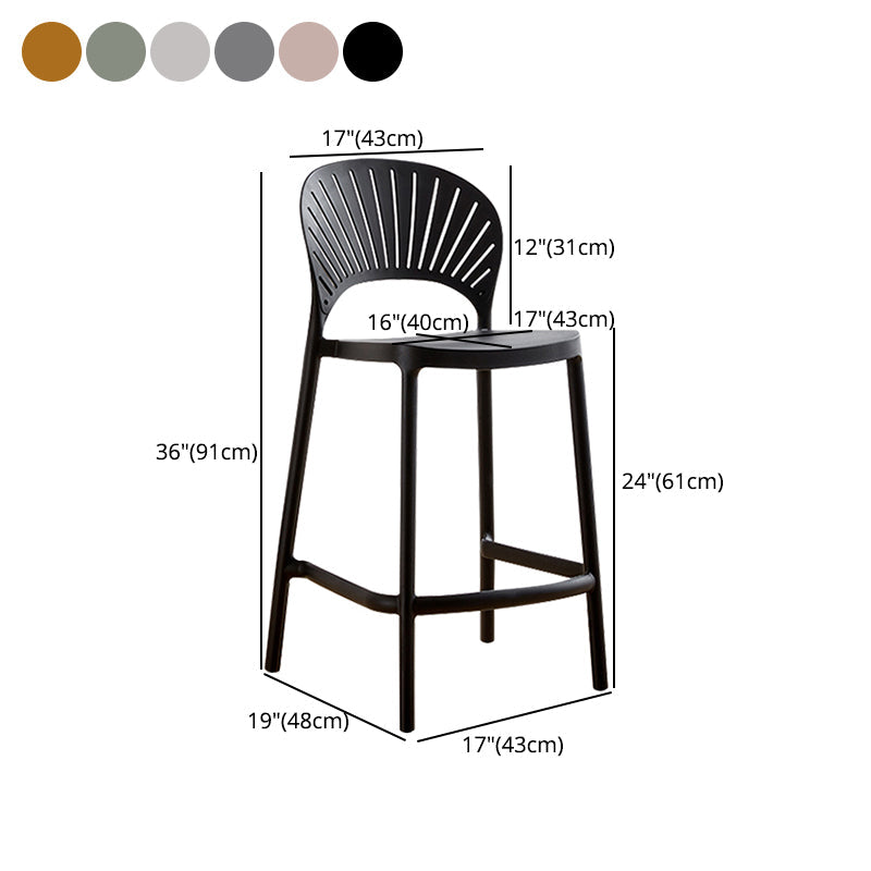 Nordic Plastic Simple Stackable Barstool Indoor Tall Stool with Saddle Seat Clearhalo 'Bar Furniture' 'Bar Stools' 'bar_stools' 'furn' 'furn_bar_stools' 'furniture_bar_stools' 'Kitchen & Dining Furniture' 'kitchen&dining_furn' 'kitchen' 'kitchen_furn' Furniture' 4392246