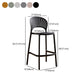 Nordic Plastic Simple Stackable Barstool Indoor Tall Stool with Saddle Seat Clearhalo 'Bar Furniture' 'Bar Stools' 'bar_stools' 'furn' 'furn_bar_stools' 'furniture_bar_stools' 'Kitchen & Dining Furniture' 'kitchen&dining_furn' 'kitchen' 'kitchen_furn' Furniture' 4392248
