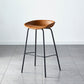 Industrial Metal Distressed Barstool Indoor Tall Stool with Leather Seat Brown 1 Piece Counter Stool(26"H) Clearhalo 'Bar Furniture' 'Bar Stools' 'bar_stools' 'furn' 'furn_bar_stools' 'furniture_bar_stools' 'Kitchen & Dining Furniture' 'kitchen&dining_furn' 'kitchen' 'kitchen_furn' Furniture' 4392326