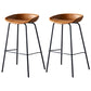 Industrial Metal Distressed Barstool Indoor Tall Stool with Leather Seat Brown 2 Piece Set Counter Stool(26"H) Clearhalo 'Bar Furniture' 'Bar Stools' 'bar_stools' 'furn' 'furn_bar_stools' 'furniture_bar_stools' 'Kitchen & Dining Furniture' 'kitchen&dining_furn' 'kitchen' 'kitchen_furn' Furniture' 4392327
