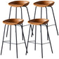 Industrial Metal Distressed Barstool Indoor Tall Stool with Leather Seat Brown 4 Piece Set Bar Stool(30"H) Clearhalo 'Bar Furniture' 'Bar Stools' 'bar_stools' 'furn' 'furn_bar_stools' 'furniture_bar_stools' 'Kitchen & Dining Furniture' 'kitchen&dining_furn' 'kitchen' 'kitchen_furn' Furniture' 4392329