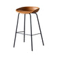 Industrial Metal Distressed Barstool Indoor Tall Stool with Leather Seat Clearhalo 'Bar Furniture' 'Bar Stools' 'bar_stools' 'furn' 'furn_bar_stools' 'furniture_bar_stools' 'Kitchen & Dining Furniture' 'kitchen&dining_furn' 'kitchen' 'kitchen_furn' Furniture' 4392331