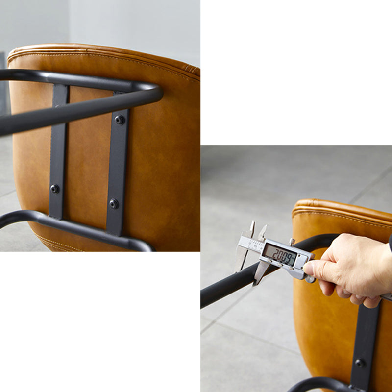 Industrial Metal Distressed Barstool Indoor Tall Stool with Leather Seat Clearhalo 'Bar Furniture' 'Bar Stools' 'bar_stools' 'furn' 'furn_bar_stools' 'furniture_bar_stools' 'Kitchen & Dining Furniture' 'kitchen&dining_furn' 'kitchen' 'kitchen_furn' Furniture' 4392334