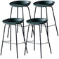 Industrial Metal Distressed Barstool Indoor Tall Stool with Leather Seat Green 4 Piece Set Counter Stool(26"H) Clearhalo 'Bar Furniture' 'Bar Stools' 'bar_stools' 'furn' 'furn_bar_stools' 'furniture_bar_stools' 'Kitchen & Dining Furniture' 'kitchen&dining_furn' 'kitchen' 'kitchen_furn' Furniture' 4392335