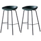 Industrial Metal Distressed Barstool Indoor Tall Stool with Leather Seat Green 2 Piece Set Counter Stool(26"H) Clearhalo 'Bar Furniture' 'Bar Stools' 'bar_stools' 'furn' 'furn_bar_stools' 'furniture_bar_stools' 'Kitchen & Dining Furniture' 'kitchen&dining_furn' 'kitchen' 'kitchen_furn' Furniture' 4392340