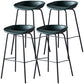 Industrial Metal Distressed Barstool Indoor Tall Stool with Leather Seat Green 4 Piece Set Bar Stool(30"H) Clearhalo 'Bar Furniture' 'Bar Stools' 'bar_stools' 'furn' 'furn_bar_stools' 'furniture_bar_stools' 'Kitchen & Dining Furniture' 'kitchen&dining_furn' 'kitchen' 'kitchen_furn' Furniture' 4392342