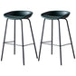 Industrial Metal Distressed Barstool Indoor Tall Stool with Leather Seat Green 2 Piece Set Bar Stool(30"H) Clearhalo 'Bar Furniture' 'Bar Stools' 'bar_stools' 'furn' 'furn_bar_stools' 'furniture_bar_stools' 'Kitchen & Dining Furniture' 'kitchen&dining_furn' 'kitchen' 'kitchen_furn' Furniture' 4392345