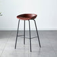 Industrial Metal Distressed Barstool Indoor Tall Stool with Leather Seat Red 1 Piece Counter Stool(26"H) Clearhalo 'Bar Furniture' 'Bar Stools' 'bar_stools' 'furn' 'furn_bar_stools' 'furniture_bar_stools' 'Kitchen & Dining Furniture' 'kitchen&dining_furn' 'kitchen' 'kitchen_furn' Furniture' 4392349