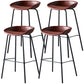 Industrial Metal Distressed Barstool Indoor Tall Stool with Leather Seat Red 4 Piece Set Bar Stool(30"H) Clearhalo 'Bar Furniture' 'Bar Stools' 'bar_stools' 'furn' 'furn_bar_stools' 'furniture_bar_stools' 'Kitchen & Dining Furniture' 'kitchen&dining_furn' 'kitchen' 'kitchen_furn' Furniture' 4392351