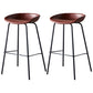 Industrial Metal Distressed Barstool Indoor Tall Stool with Leather Seat Red 2 Piece Set Bar Stool(30"H) Clearhalo 'Bar Furniture' 'Bar Stools' 'bar_stools' 'furn' 'furn_bar_stools' 'furniture_bar_stools' 'Kitchen & Dining Furniture' 'kitchen&dining_furn' 'kitchen' 'kitchen_furn' Furniture' 4392353