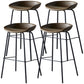 Industrial Metal Distressed Barstool Indoor Tall Stool with Leather Seat Coffee 4 Piece Set Counter Stool(26"H) Clearhalo 'Bar Furniture' 'Bar Stools' 'bar_stools' 'furn' 'furn_bar_stools' 'furniture_bar_stools' 'Kitchen & Dining Furniture' 'kitchen&dining_furn' 'kitchen' 'kitchen_furn' Furniture' 4392360