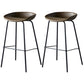 Industrial Metal Distressed Barstool Indoor Tall Stool with Leather Seat Coffee 2 Piece Set Counter Stool(26"H) Clearhalo 'Bar Furniture' 'Bar Stools' 'bar_stools' 'furn' 'furn_bar_stools' 'furniture_bar_stools' 'Kitchen & Dining Furniture' 'kitchen&dining_furn' 'kitchen' 'kitchen_furn' Furniture' 4392362