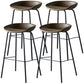 Industrial Metal Distressed Barstool Indoor Tall Stool with Leather Seat Coffee 4 Piece Set Bar Stool(30"H) Clearhalo 'Bar Furniture' 'Bar Stools' 'bar_stools' 'furn' 'furn_bar_stools' 'furniture_bar_stools' 'Kitchen & Dining Furniture' 'kitchen&dining_furn' 'kitchen' 'kitchen_furn' Furniture' 4392363