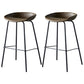 Industrial Metal Distressed Barstool Indoor Tall Stool with Leather Seat Coffee 2 Piece Set Bar Stool(30"H) Clearhalo 'Bar Furniture' 'Bar Stools' 'bar_stools' 'furn' 'furn_bar_stools' 'furniture_bar_stools' 'Kitchen & Dining Furniture' 'kitchen&dining_furn' 'kitchen' 'kitchen_furn' Furniture' 4392365