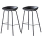 Industrial Metal Distressed Barstool Indoor Tall Stool with Leather Seat Dark Gray 2 Piece Set Bar Stool(30"H) Clearhalo 'Bar Furniture' 'Bar Stools' 'bar_stools' 'furn' 'furn_bar_stools' 'furniture_bar_stools' 'Kitchen & Dining Furniture' 'kitchen&dining_furn' 'kitchen' 'kitchen_furn' Furniture' 4392371