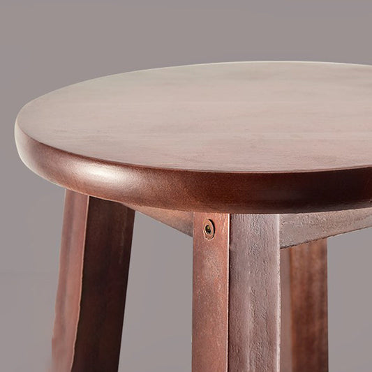 Industrial Wood Simple Retro Barstool Indoor Tall Stool with Round Seat Clearhalo 'Bar Furniture' 'Bar Stools' 'bar_stools' 'furn' 'furn_bar_stools' 'furniture_bar_stools' 'Kitchen & Dining Furniture' 'kitchen&dining_furn' 'kitchen' 'kitchen_furn' Furniture' 4392380