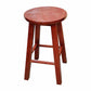 Industrial Wood Simple Retro Barstool Indoor Tall Stool with Round Seat Red Brown 1 Piece Short Stool(20"H) Clearhalo 'Bar Furniture' 'Bar Stools' 'bar_stools' 'furn' 'furn_bar_stools' 'furniture_bar_stools' 'Kitchen & Dining Furniture' 'kitchen&dining_furn' 'kitchen' 'kitchen_furn' Furniture' 4392407